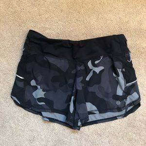 athleta camo running shorts